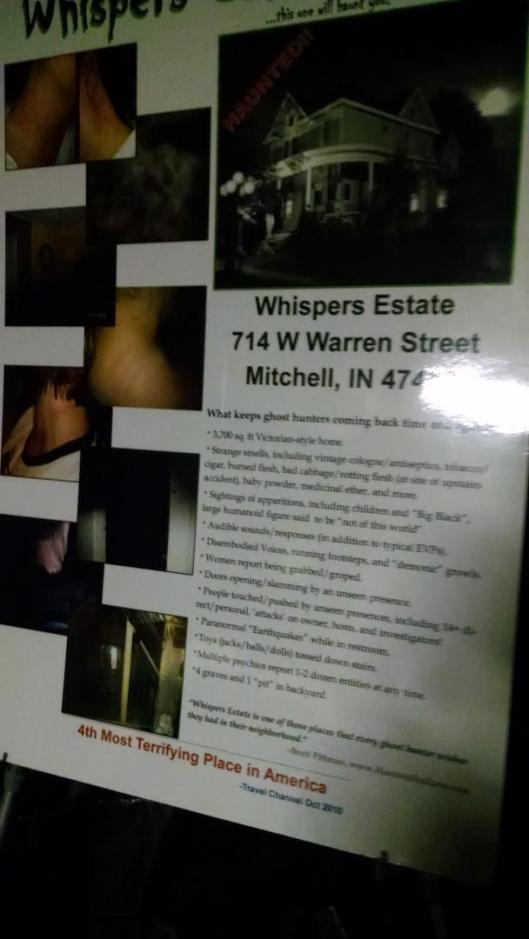 Posters highlight past experiences from visitors to Whispers Estates