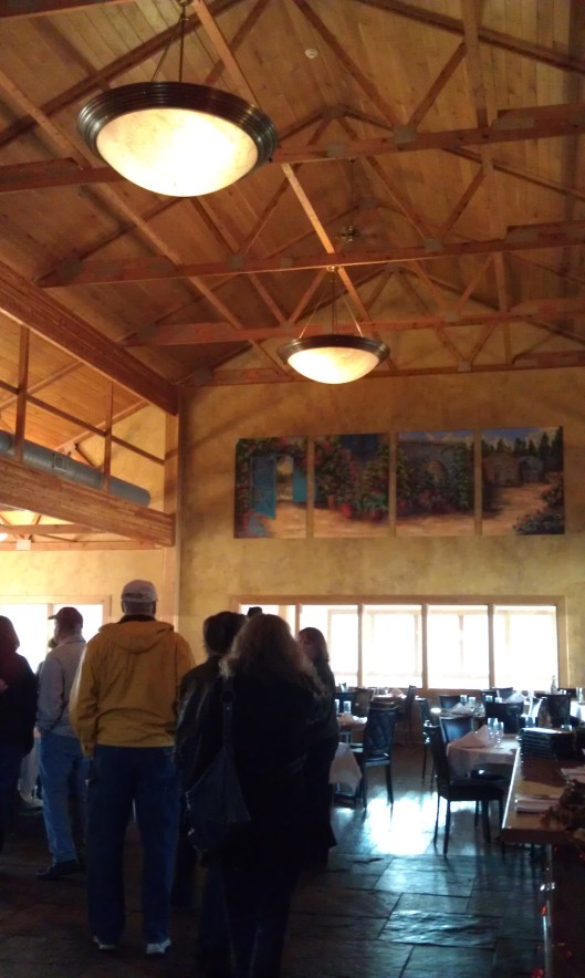 The tasting room and restaurant at Ertel Cellars Winery near Batesville, Indiana